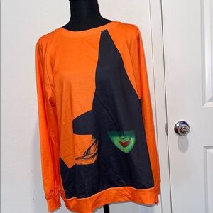 Orange Witch Graphic Sweatshirt
